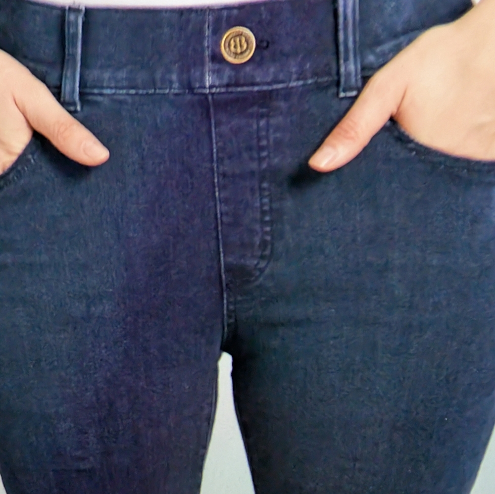 XL Long BetaBrand Jeans Yoga Denim Dark Indigo Stretch 4 Pocket